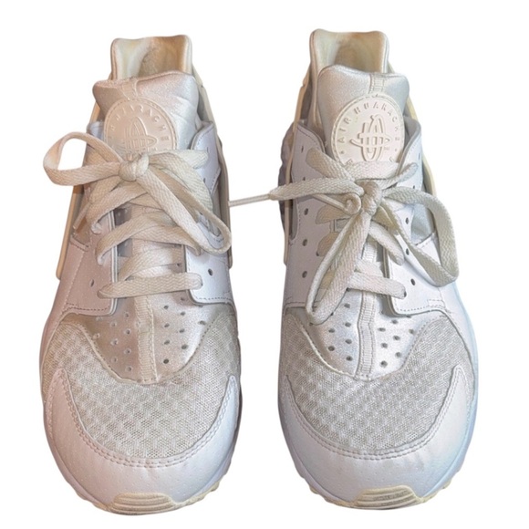 Nike Other - Nike Air Huarache Triple White Sneakers All White Low Top Running Shoes Size 9.5